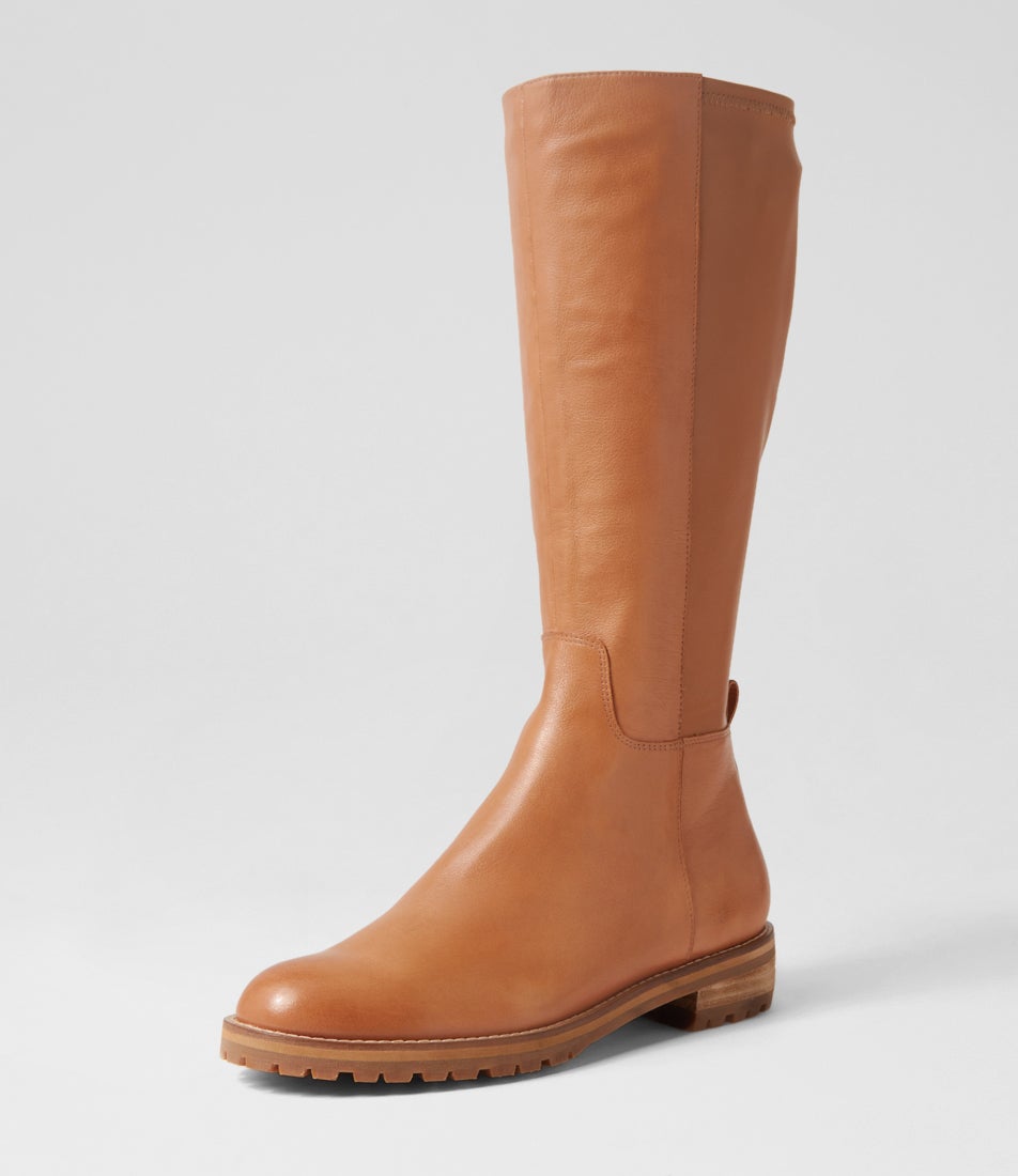 Marthe W-Zr-Tan-Leather-Stretch Smooth