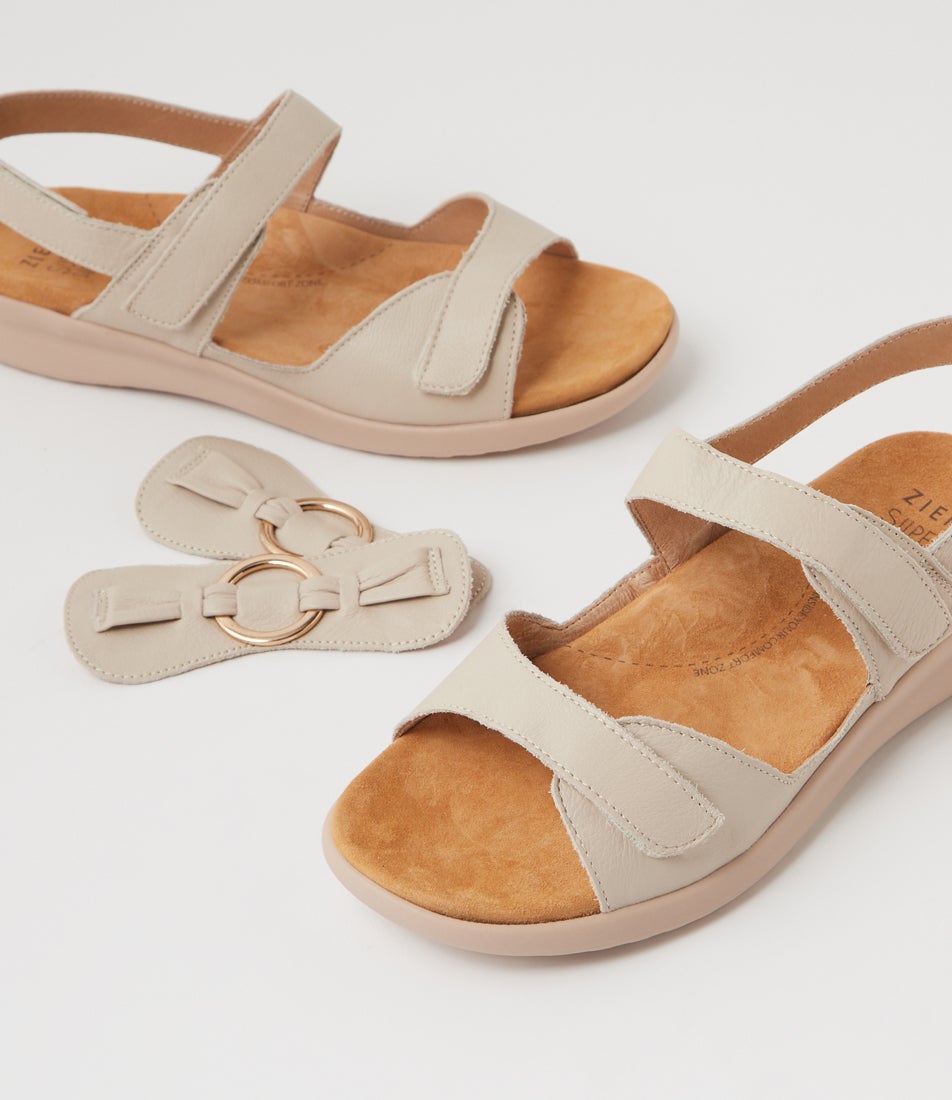 Brisa Xw Almond Leather Sandals