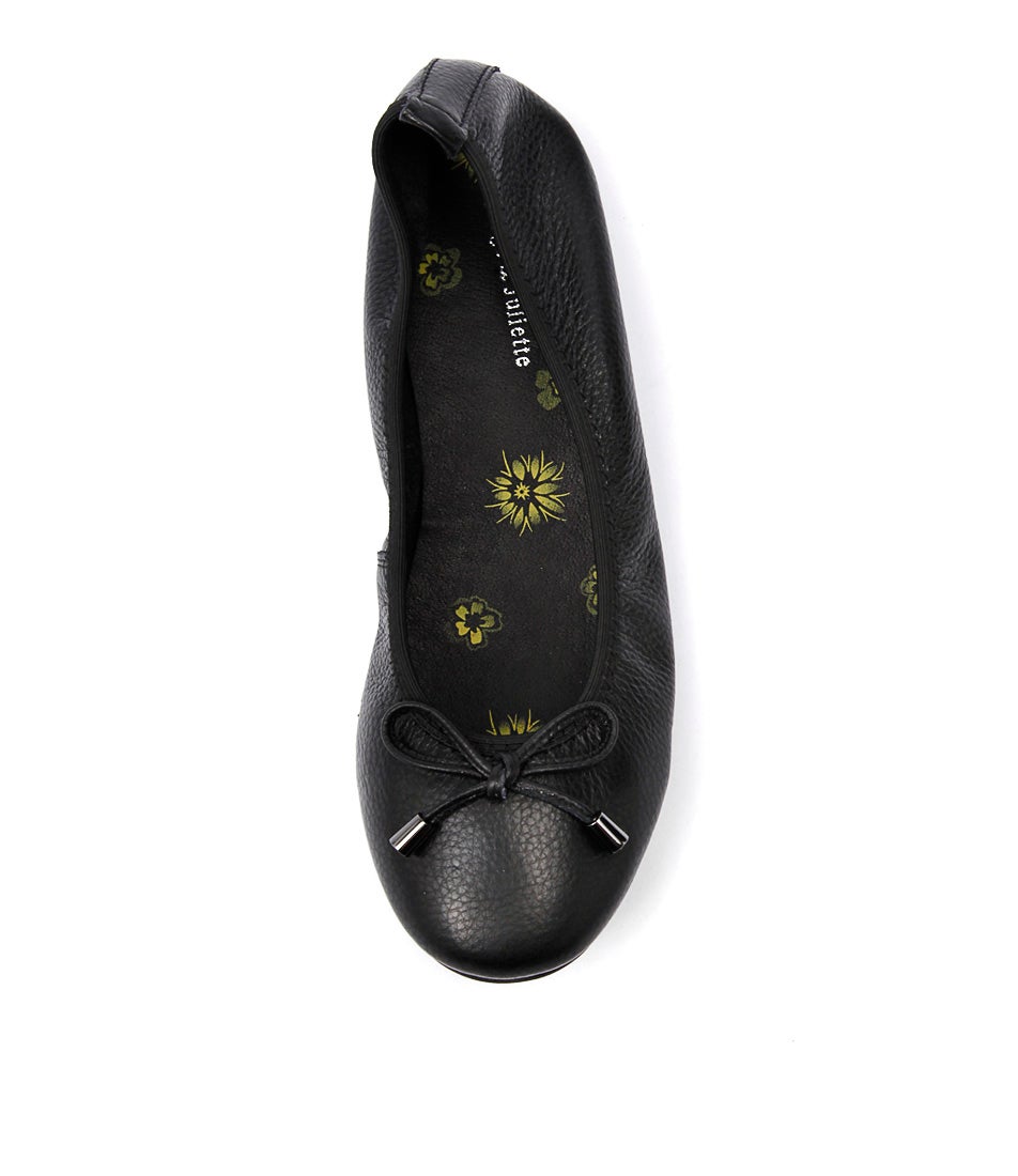 Belin Black Leather Ballet Flats